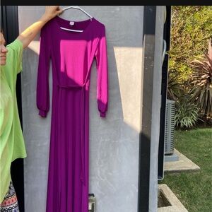 Elegant Purple Maxi Dress